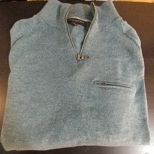 Banana Republic Men's Sweater Green Zip Up